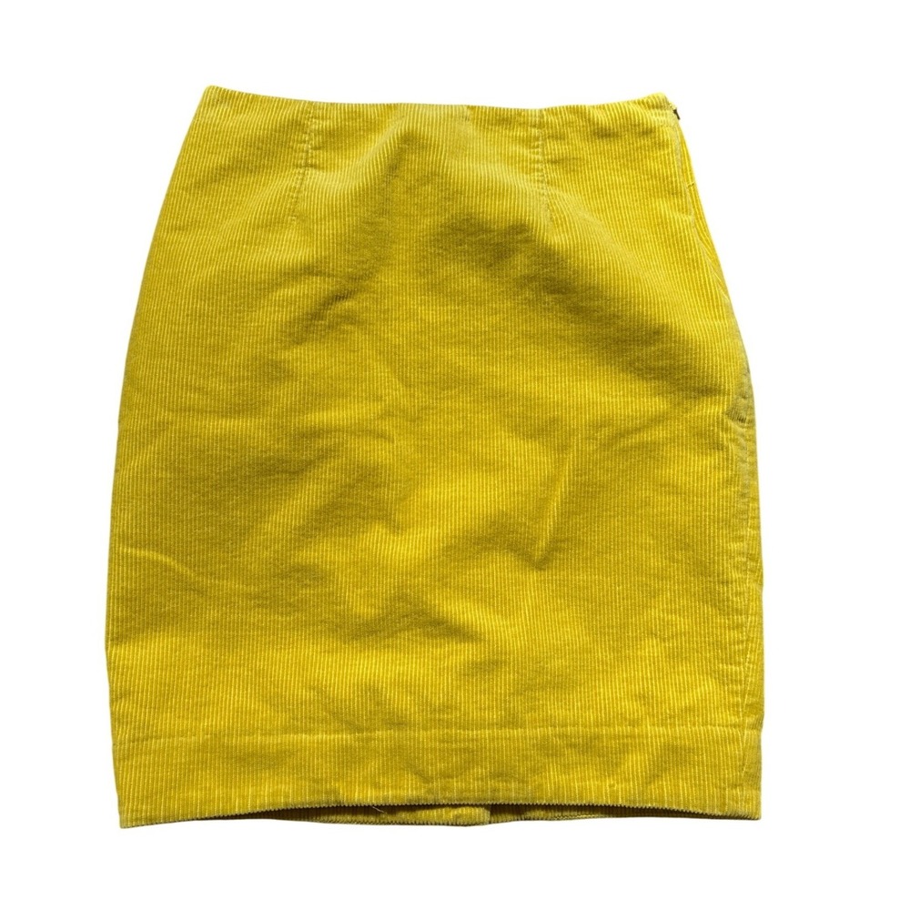 Maeve Corduroy Pencil Skirt Women‎ Yellow Excellent Mini Cotton SIZE 6
